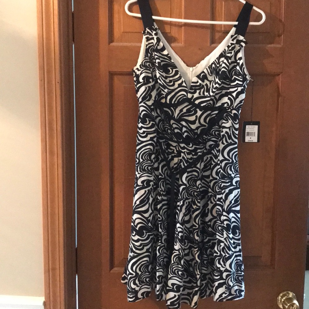 Mid length navy/white cross cross dress